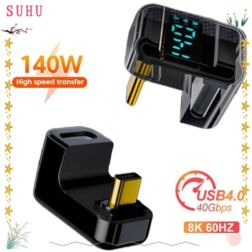 SUHU 1PC Testador De Medidor De Energia , Adaptador USB 4 Tipo C De 40Gbps 8K 60HZ , Conector De Extensão Em Forma De U