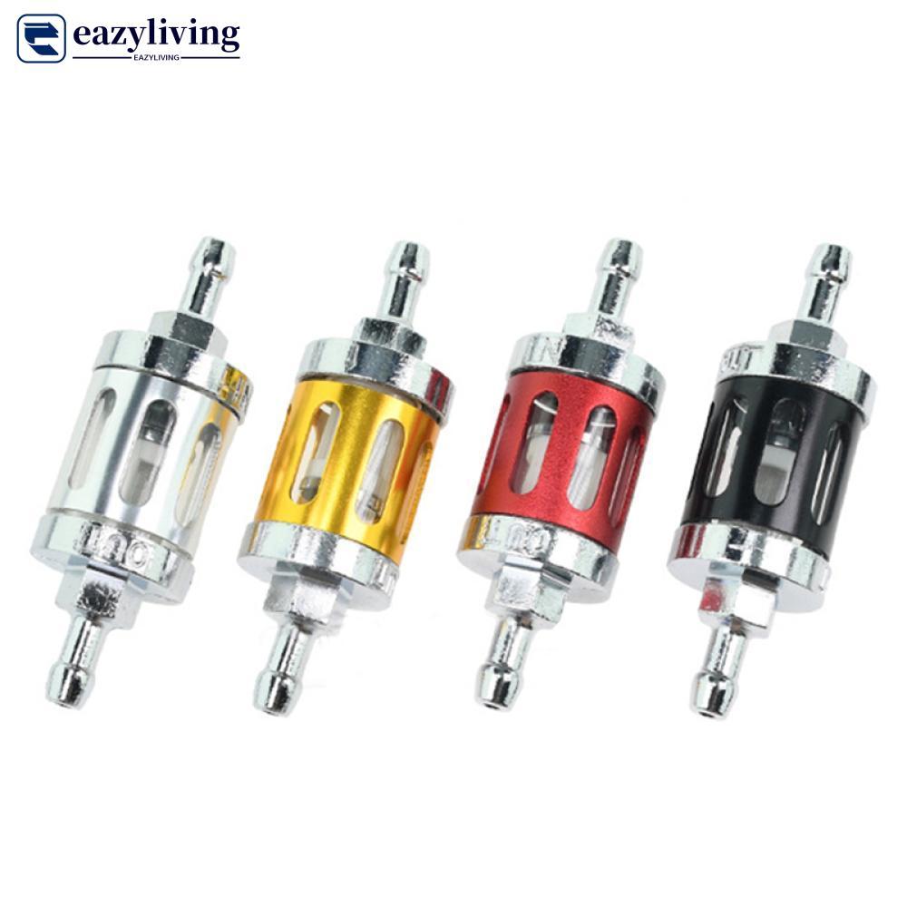 EAZYLIVING Universal 8mm Motocicleta Gás Combustível CNC Liga De Vidro Gasolina Filtro Óleo Alumínio Acessórios Do Motor