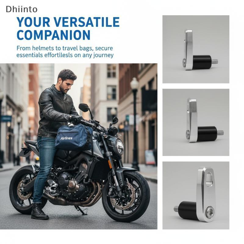 [Dhiint] Gancho De Alumínio Usinado CNC Universal Mount Adesivo Stier Organizador Resistente Para Garagem Banheiro Cozin