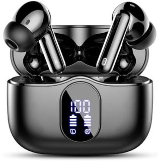 Fones De Ouvido Sem Fio , Bluetooth 5.4 Estéreo Baixo Com Microfone Cancelamento De Ruído , Display LED Em , Chamadas Cl