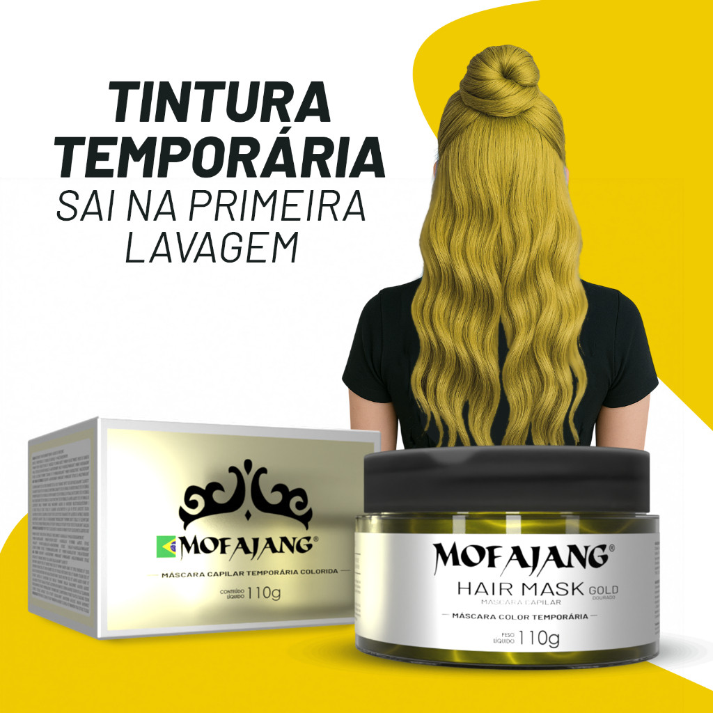 Mascara Mofajang De Coloracao Temporaria - Gold 110g
