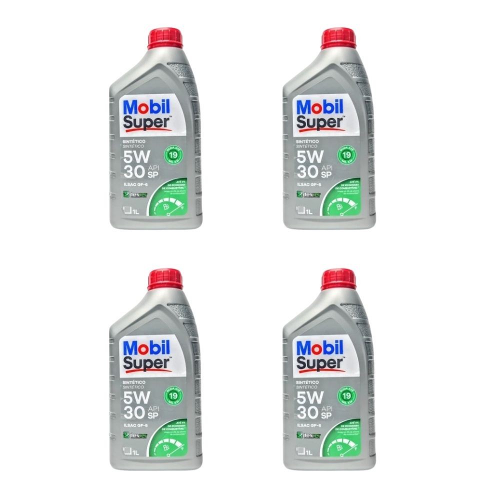 Kit 4 Unidades óleo Motor Mobil Super 5w30 Sp Dexos 1 Sintético 1l