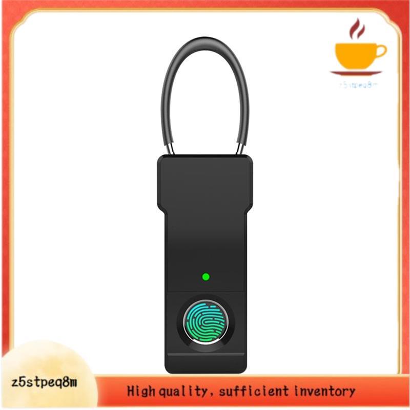 Bloqueio De Impressão Digital Mini Chave Anti-Roubo Para Mochila E Mala Cadeado De Segurança Preto