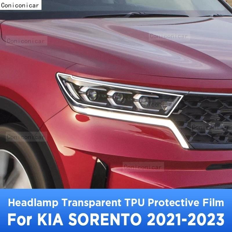 Para KIA SORENTO 2021-2023 Farol Exterior Do Carro Anti-Risco Lâmpada Dianteira Transparente TPU Película Protetora Ades
