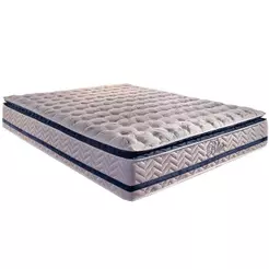 Colchão Casal Espuma Visco Gel Molas Ensacadas MasterPocket Blue Pillow Top (138x188x32) - Paropas