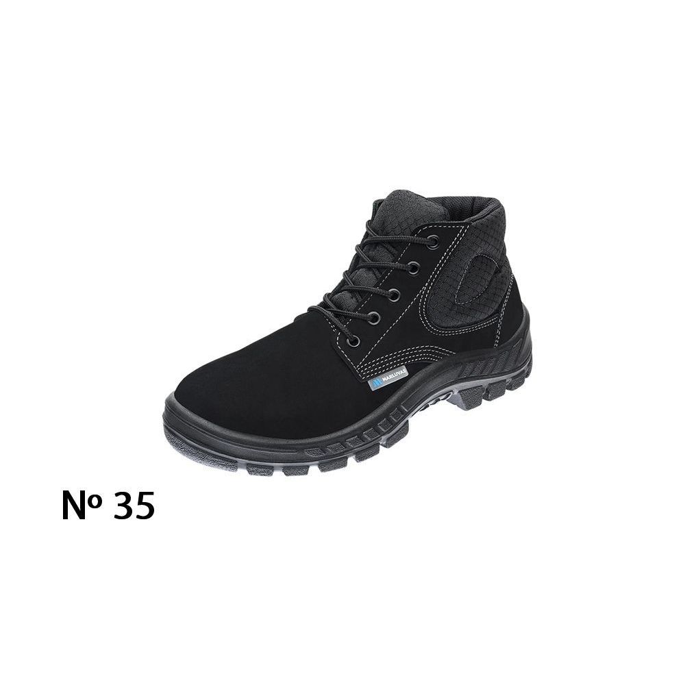 Botina Nubuck Preta N35 50B26-CB-BP - Marluvas