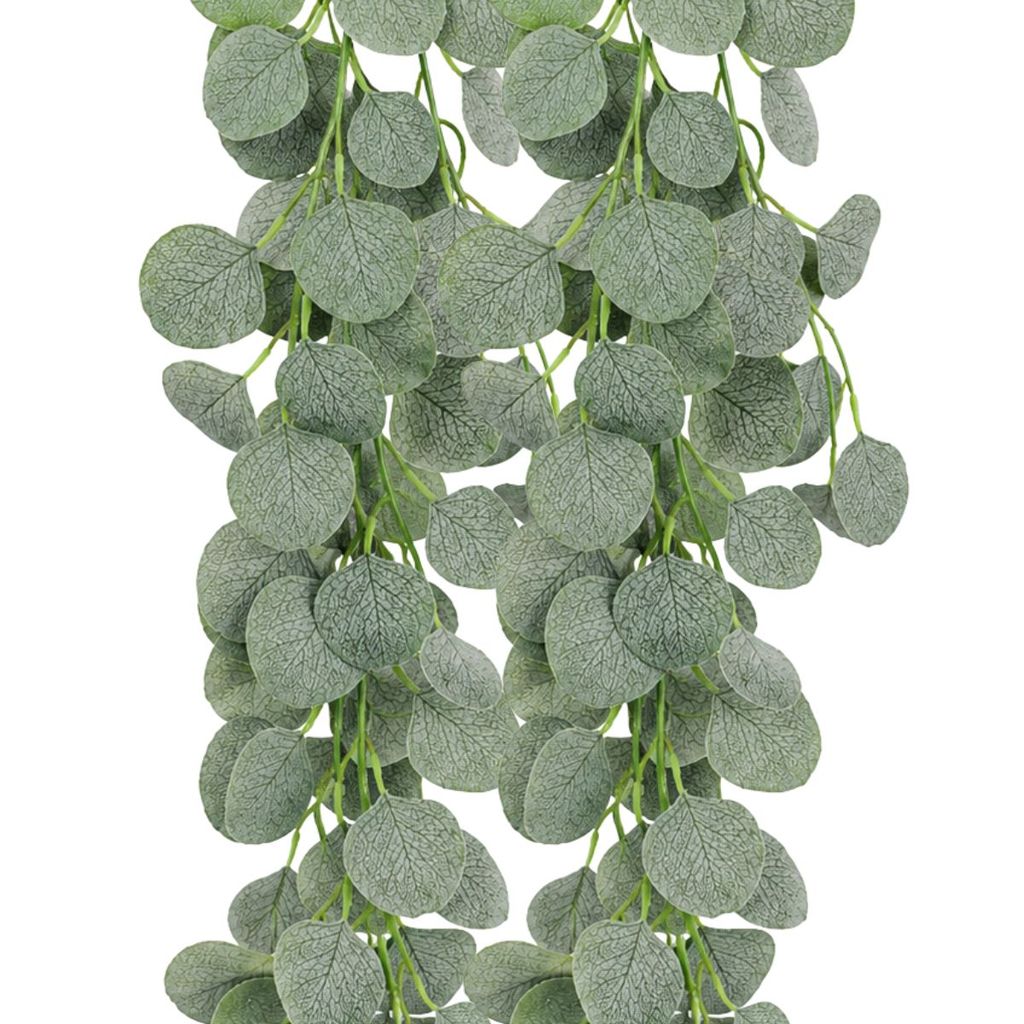 Planta Artificial de Vinha de Eucalipto Verde Pendurada para Decoração de Casame