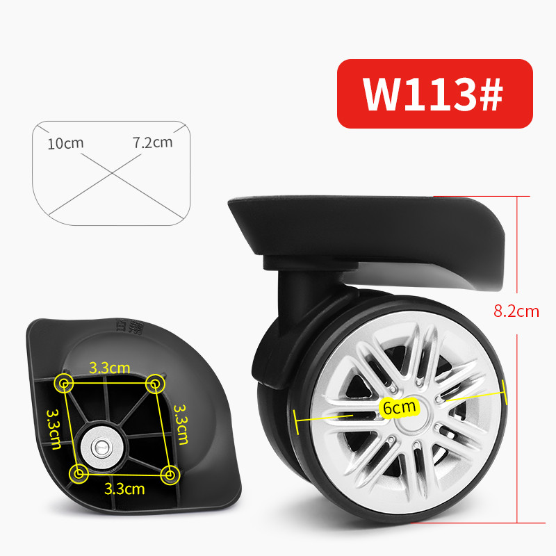 W113 Baixiang acessórios de bagagem roda Universal resistente ao desgaste carretel senha saco de bagagem de viagem polia