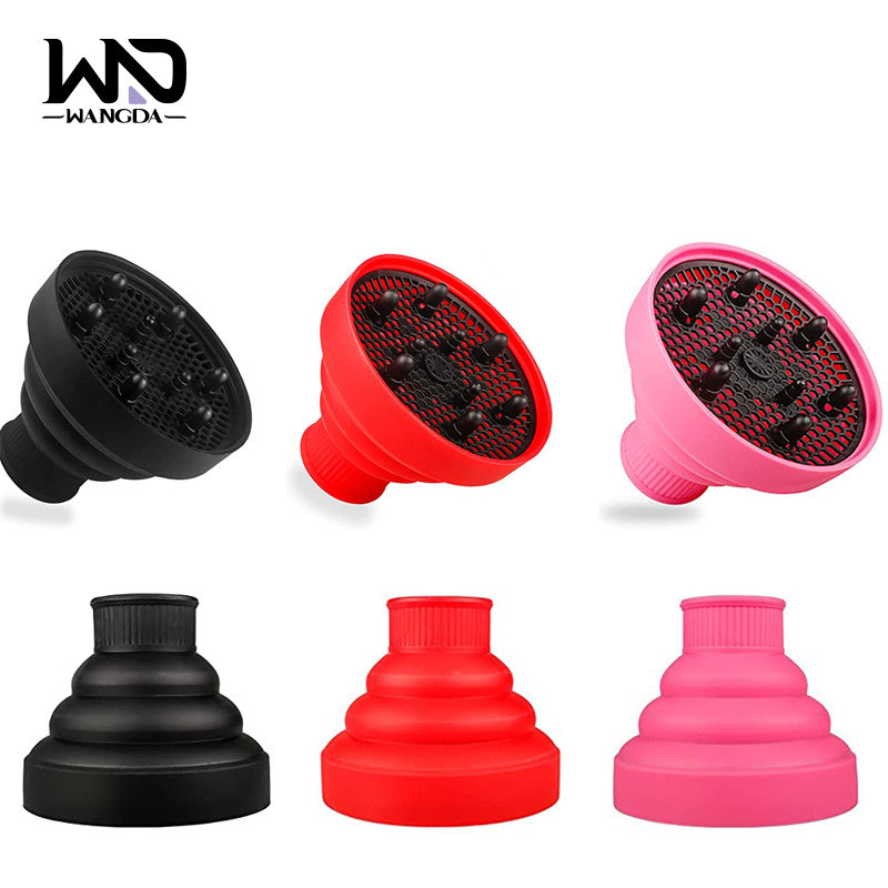 Secador de cabelo dobrável secador de cabelo Silicone retrátil secador de cabelo Curling secador de cabelo estilo secado