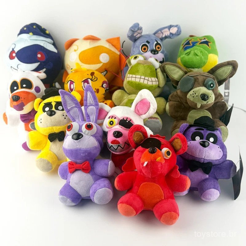 2026 Brinquedos de Pelúcia Fofos, Boneca Bonnie Bear Foxy, Bonecos de Pelúcia de Desenho Animado Freddy, Brinquedos para