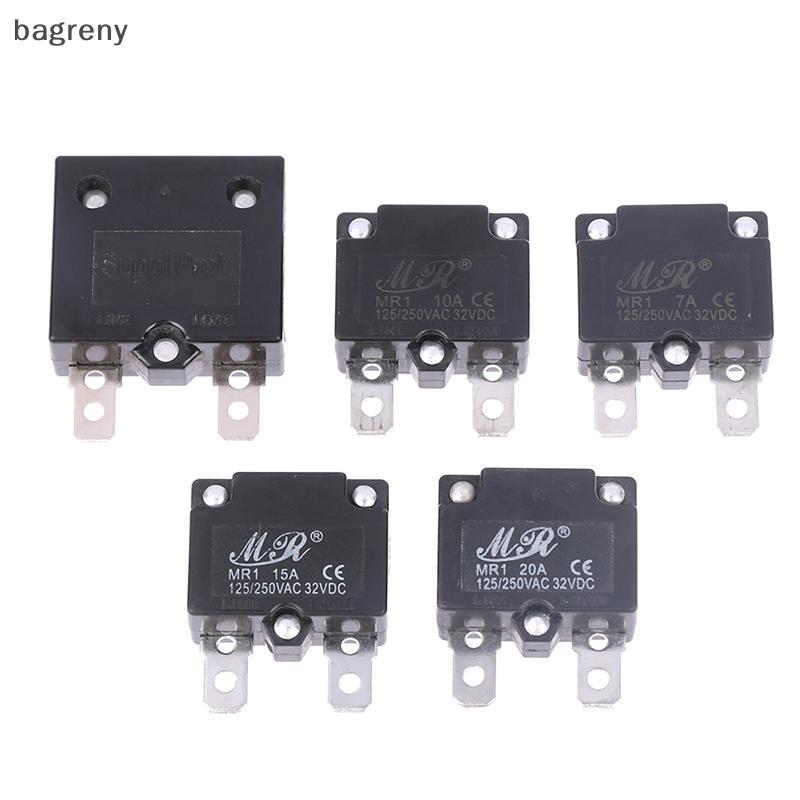 [bagreny] 7A 10A 15A Relé De Reinicialização Automática Fusível Therma Switch Disjuntor Protetor De Sobrecarga De Corren