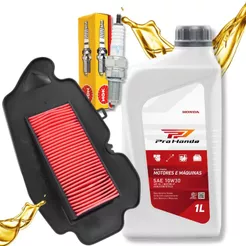 Kit Revisão Elite 125 Até 2024 Honda 10w30 + Filtro e Vela Ngk
