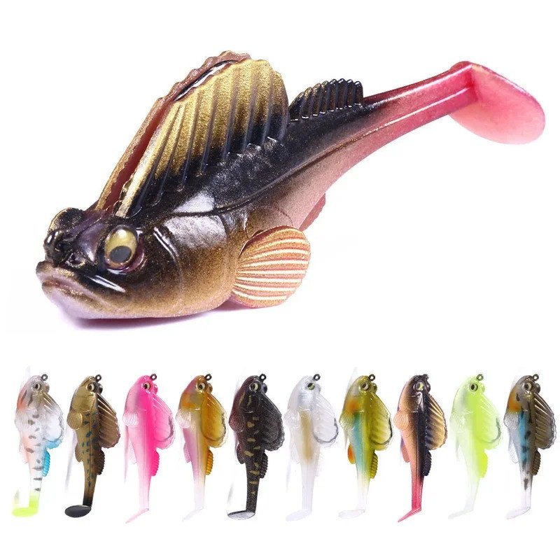 Isca de Pesca SANMO 7g/14g/20g Silicone Dark Sleeper Wobbler |     Isca Soft Bass Shad com Anzol Jig |     Iscas Afundan