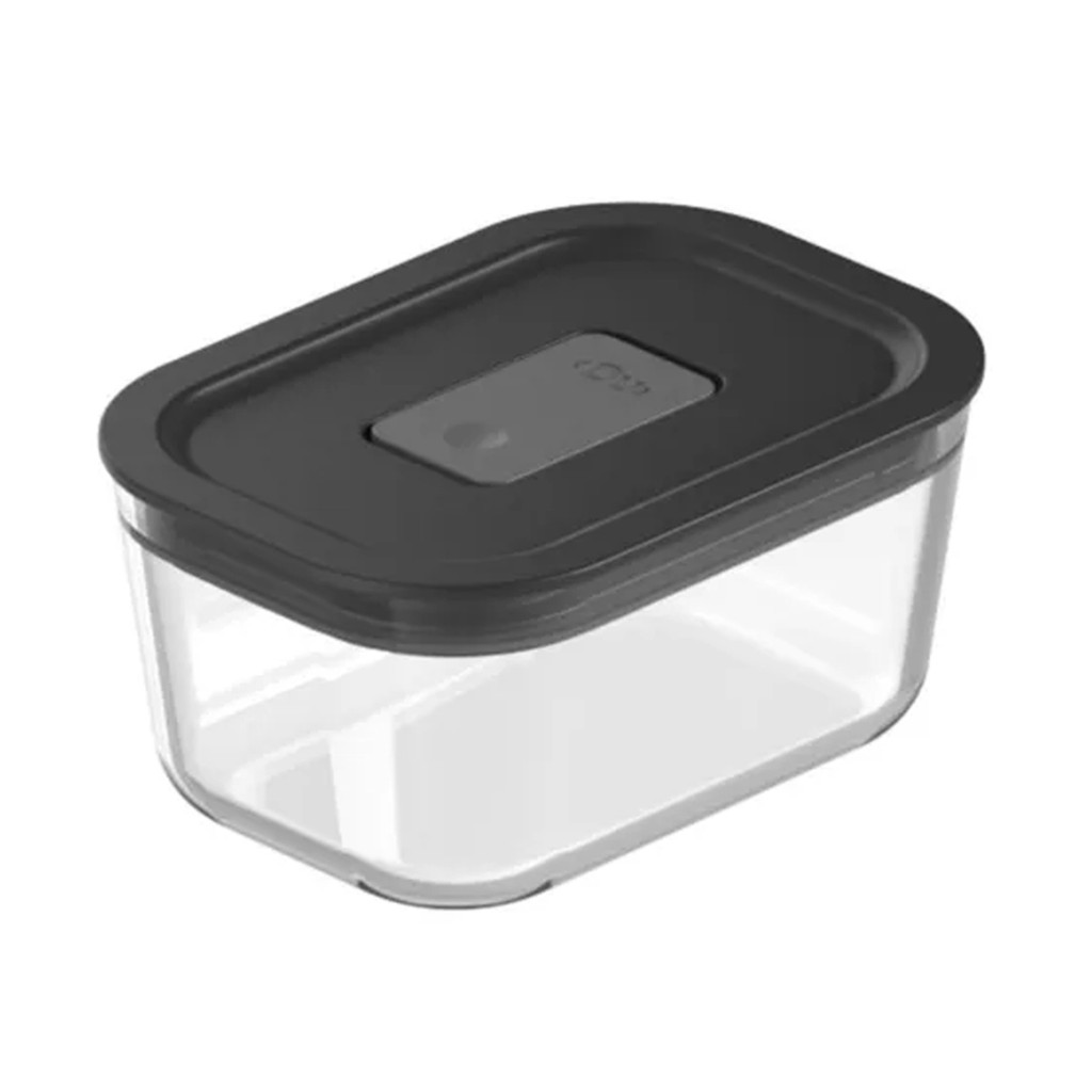 Pote Hermético de Vidro Fresh Lock 370mL Preto - Ou