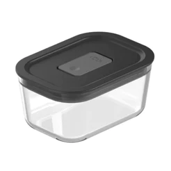Pote Hermético de Vidro Fresh Lock 370mL Preto - Ou