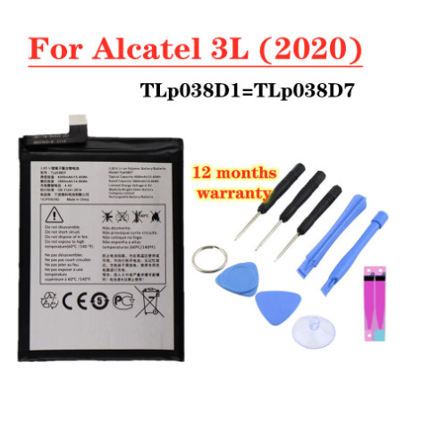 [Estoque pronto] Adequado para bateria de celular Alcatel 3L 2020 5029D TLP038D7 TLP038D1