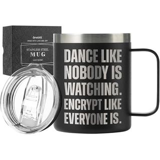 Presentes de Cibersegurança Onebttl, Caneca Térmica de Aço Inoxidável de 12oz, Presente para Especialistas em Cibersegur
