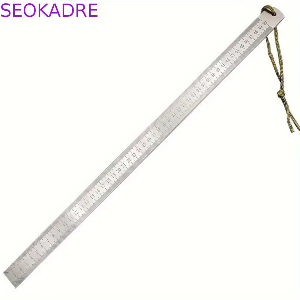 Régua De Bastão De Forjamento SEOKADRE , Aço Inoxidável Espessada Em Escala Dupla , Ferramenta De Medição À Prova De Fer