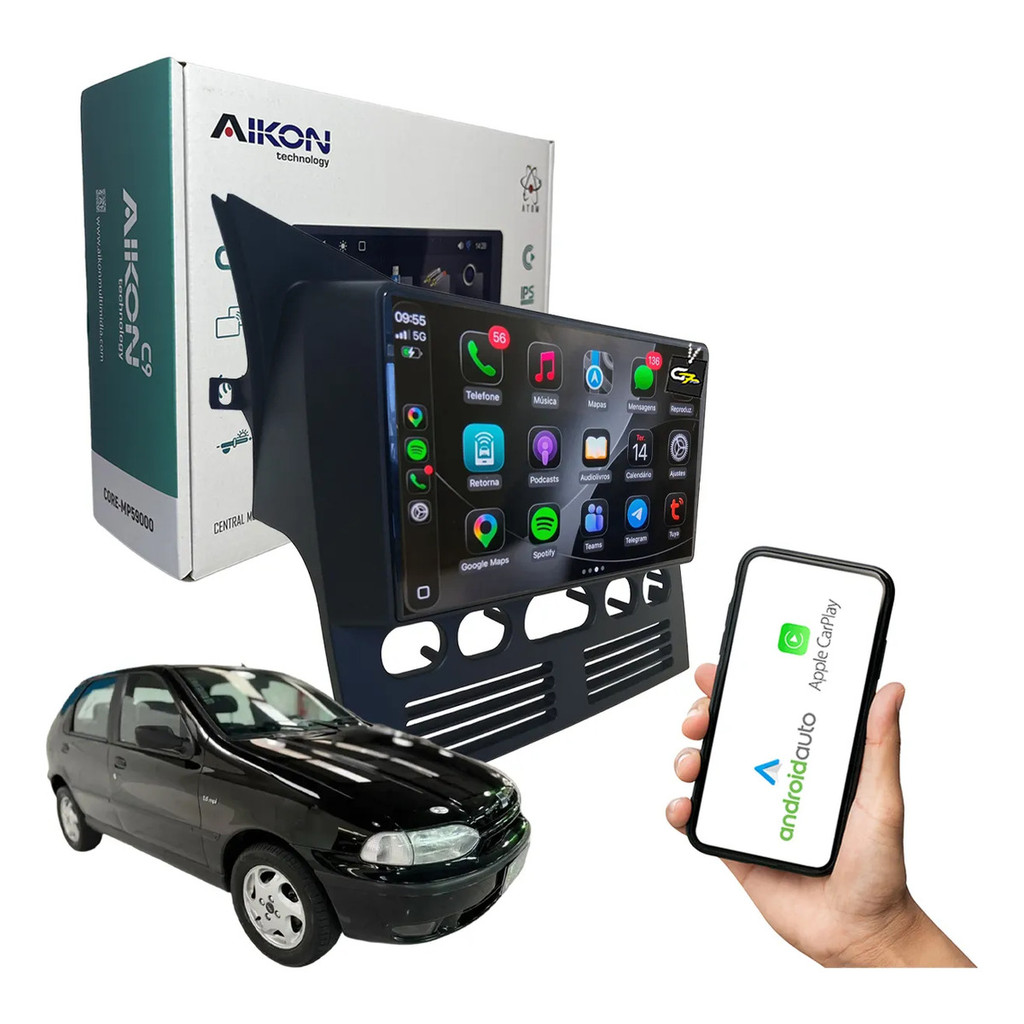 Kit Central Multimidia Aikon Core Mp5 Palio G1 1996-2001 9p