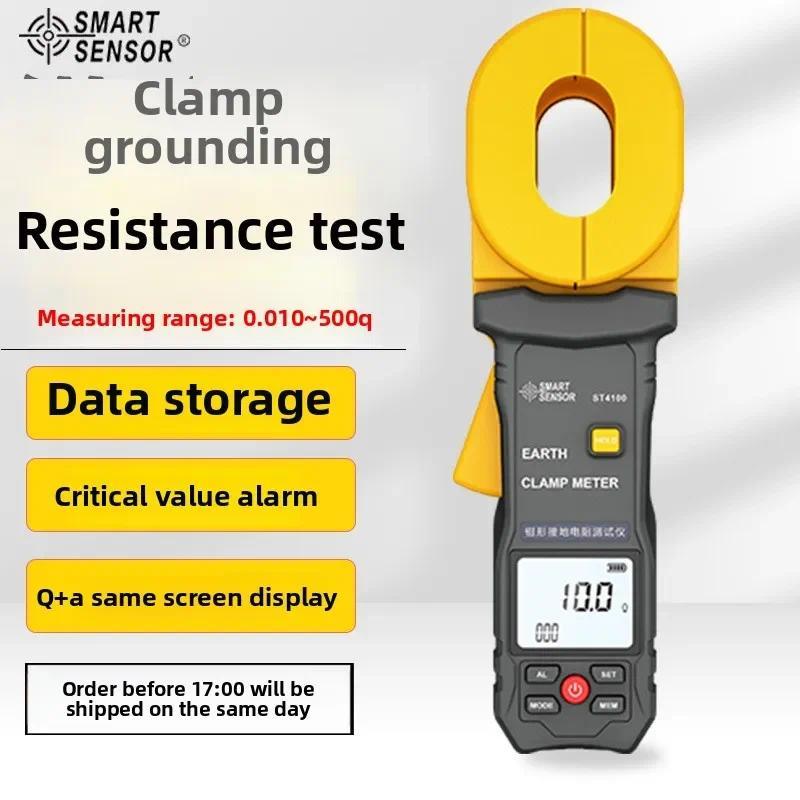 ST4100/ST4800 Digital LCD Braçadeira Medidor De Resistência À Terra Testador Faixa 0.010 ~ 500Ω