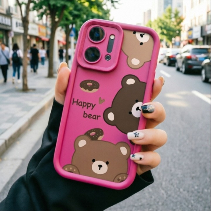 Capa Galaxy J4 Plus J4 Prime J6 Prime J6 Plus J7 Prime J7 Pro J2 Prime J7 Cartoon Happy urso caixa de telefone celular