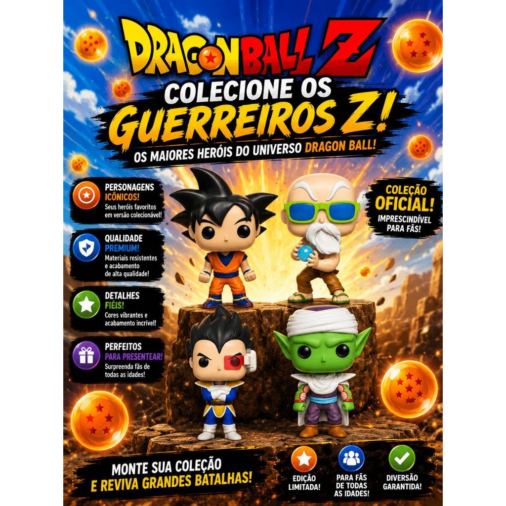 Bonecos colecionáveis Dragon Ball Z c/ Caixa