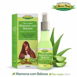 Óleo Capilar Mamona com Babosa Nossa Flora 150ml Fortalecimento e Hidratação