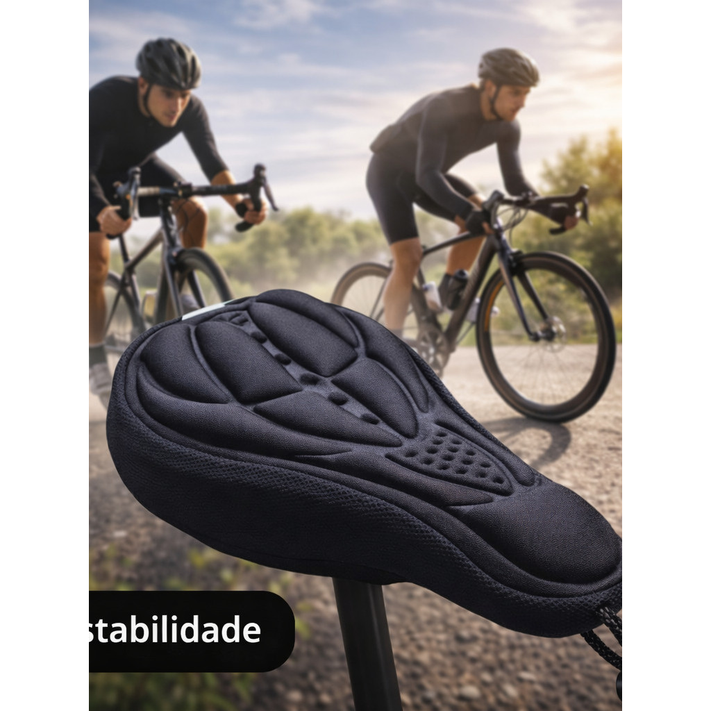 Capa Para Banco em Gel Silicone Selim Ajustável Almofada Forro Bike Bicicleta Ciclismo Confortável