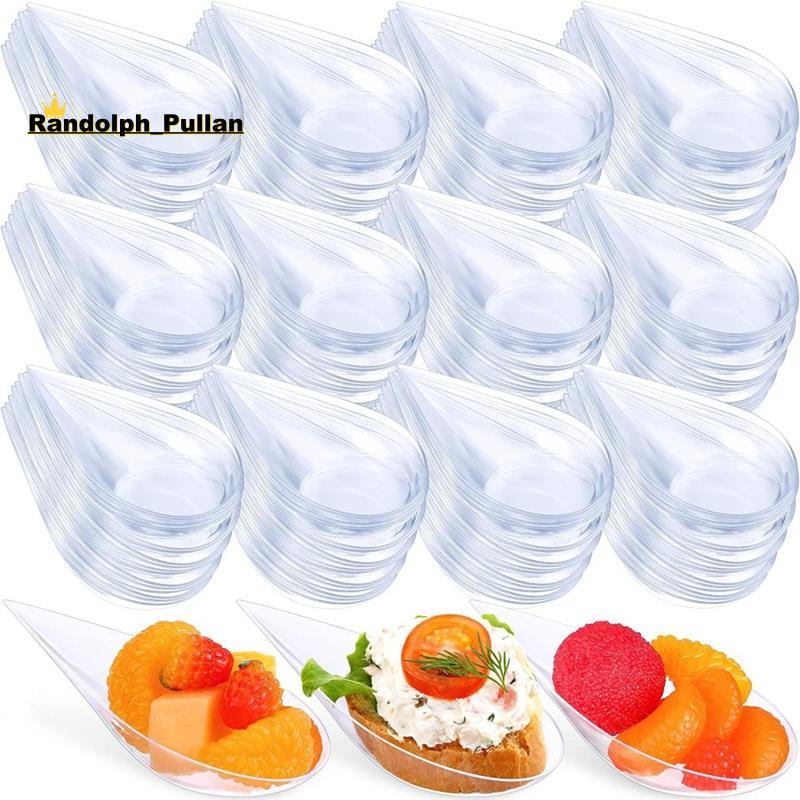 [Concessional H] 100 Pcs Pratos De Aperitivo Inquebráveis Talheres Copo De Degustação De Plástico Reutilizável Prato De