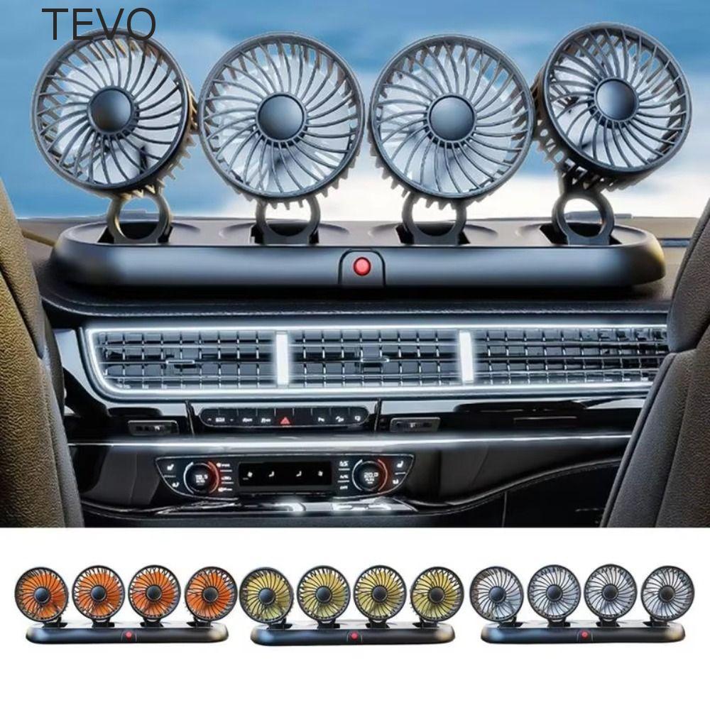 Ventilador De Resfriamento De Carro TEVO , Fonte De Ar Grande Angular Portátil Ajustável De 360 Graus , Cabeça Única/Dup