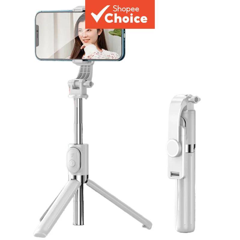 Bastão de selfie Bluetooth com controle remoto, tripé extensível, monopé portátil dobrável e suporte
