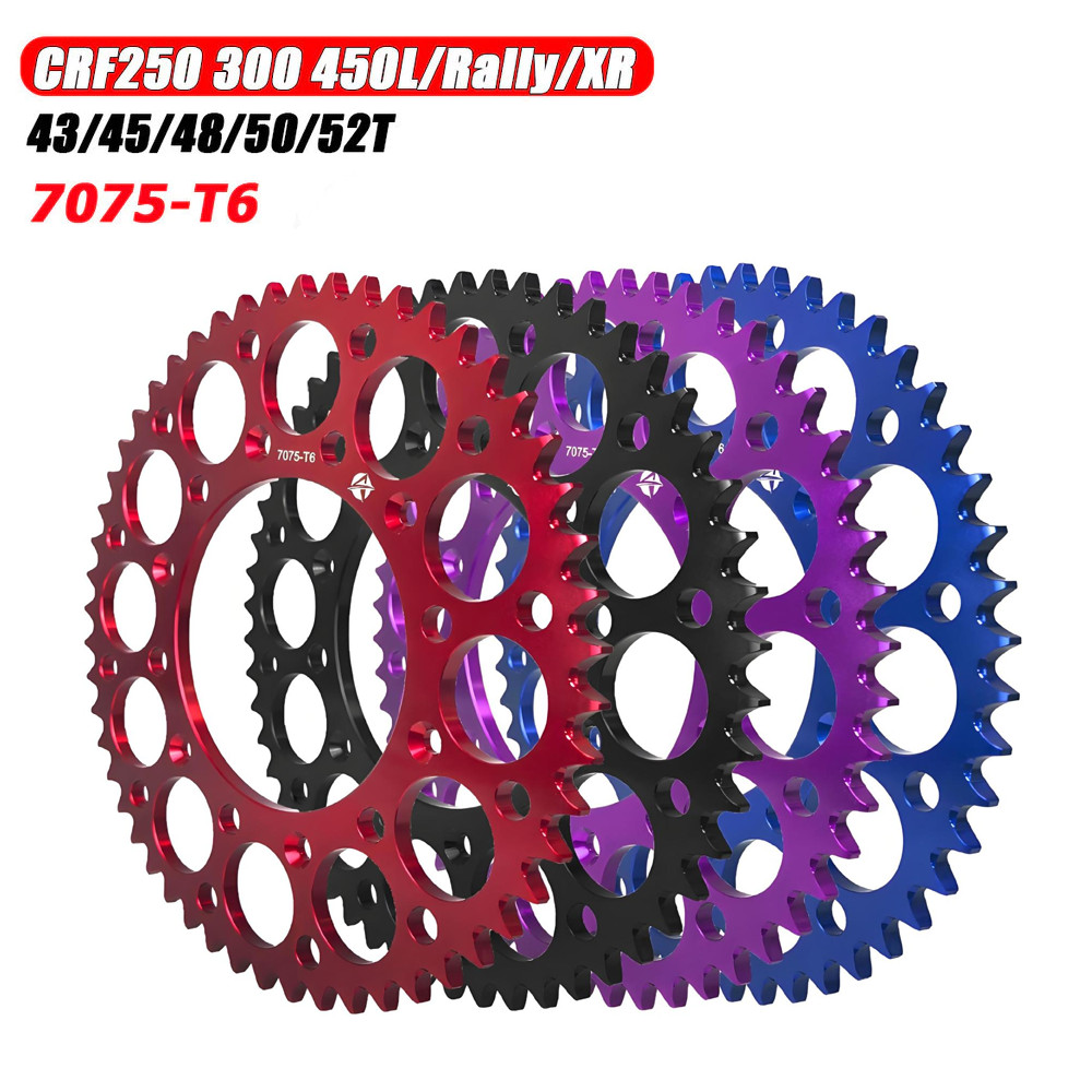 43T-52T Roda Dentada Traseira De Alumínio CNC Para Honda CRF250L Rally CR125R XR250 CRM250 CRF250X CRF250R CRF450R CRF45