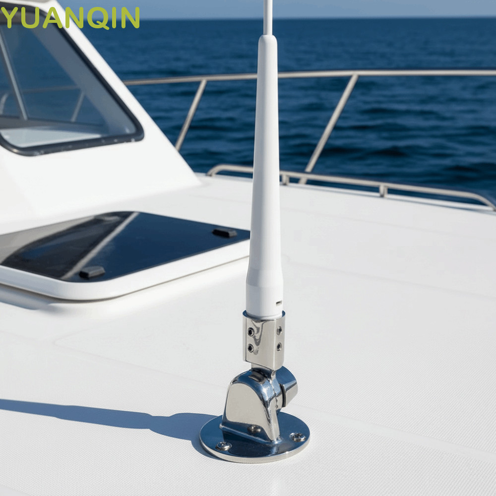 Antena VHF YUANQINZT , Base De Aço Inoxidável 316 De 7/8 Polegadas Convés Com Design Ajustável , Hardware Para Barco