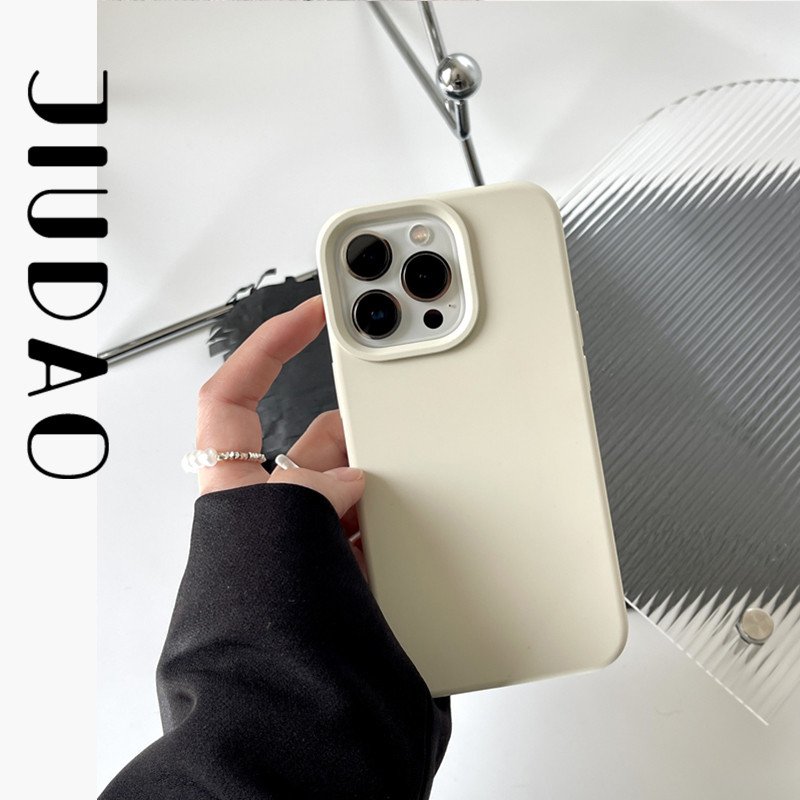 Capinha importada para iPhone Capinha silicone líquido Capinha celular Apple Silicone líquido de cor sólida adequado par