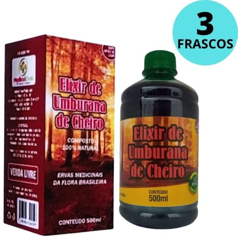 3 Umburana de Cheiro 500ml Cada Frasco Chá Composto Suplemento Nutricional Amburana / Revenda Preço De Fabrica