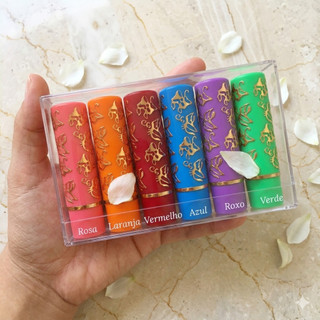 Kit 6 Batons Mágicos Coloridos – Hidratante, Longa Duração e Efeito Natural
