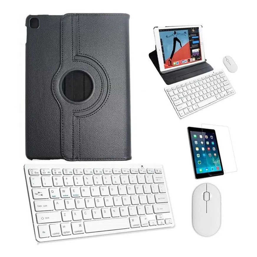 Capa 360 Preto Tec Mouse Branco Pel iPad Pro 12,9  2020/2021