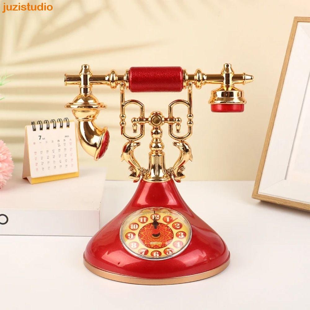 Despertador De Telefone JUZISTUDIO , Modelo De Relógio Estilo Europeu Antigo , Fácil De Instalar