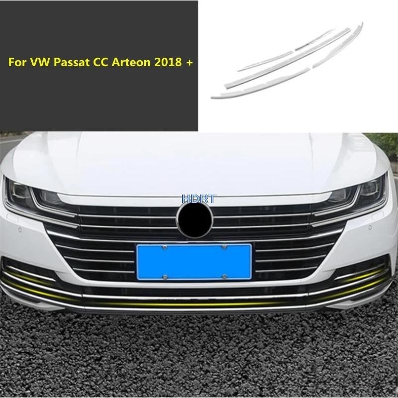 Estilo Do Carro Frente Meio Malha Tira Grade Capa Moldagem Acessórios Adesivo Exterior Para Volkswagen VW Passat CC Arte