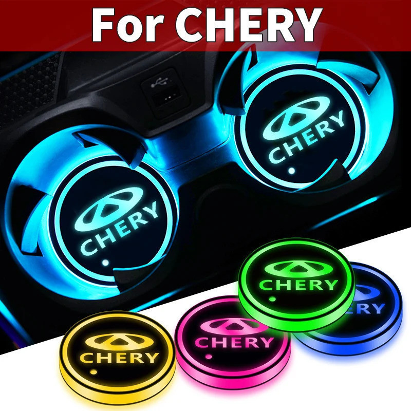 Base luminosa para copos com luz LED para carro, acessórios automotivos para Chery TIGGO 34 7 PRO 8 3X 5X Pro T11 3 4 5