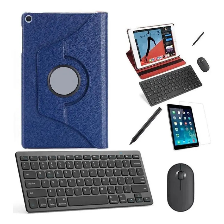 Capa 360 Azul Teclado, Mou, Pel, Stylus P/galaxy Tab A T290