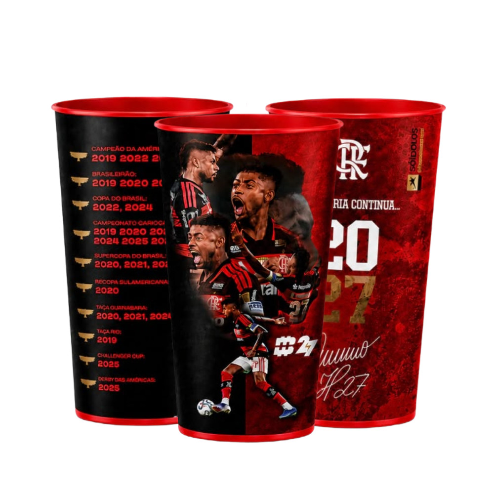 Copo Flamengo Bruno Henrique 550ml – A História Continua