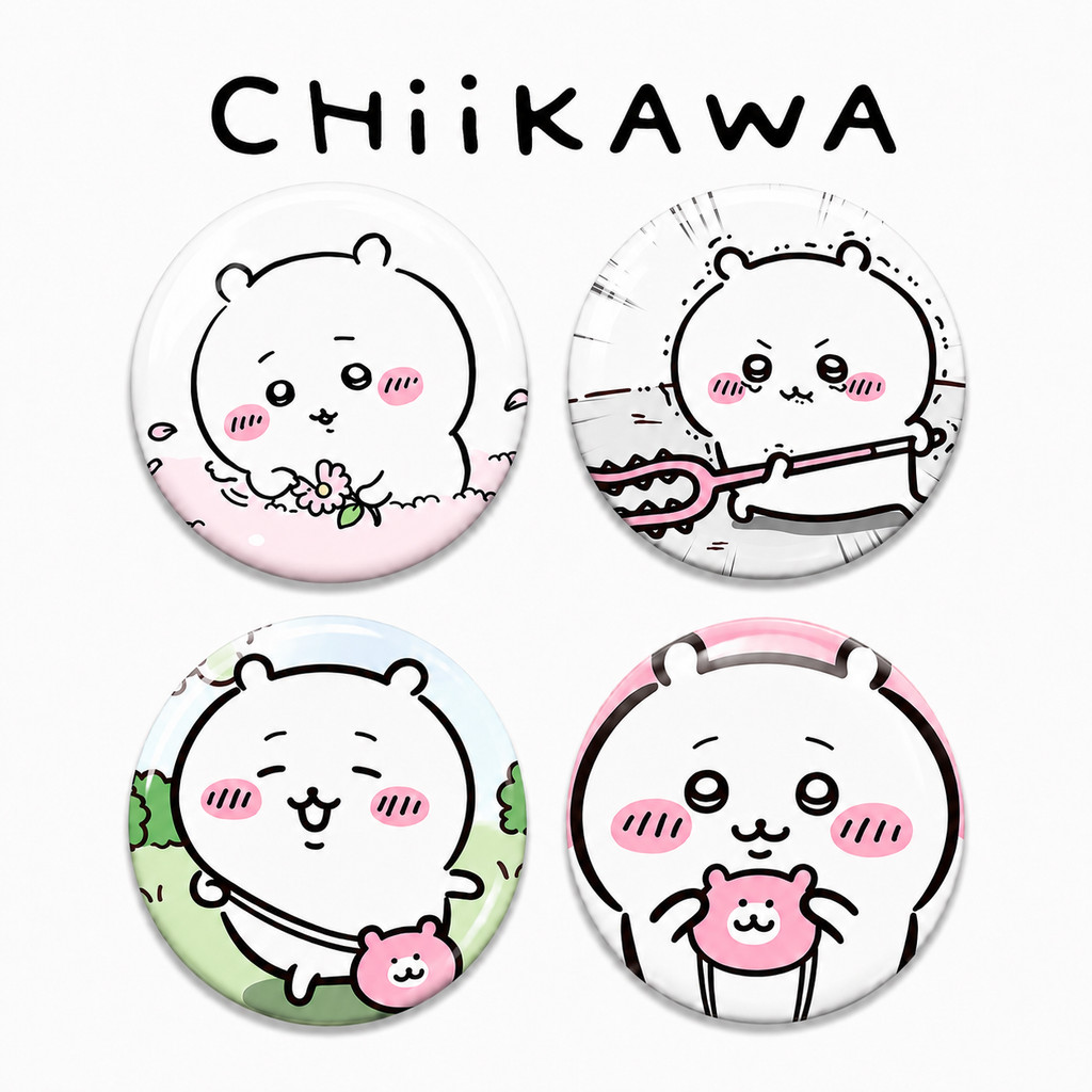 Botton Chiikawa 58mm Kawaii Broche Anime Fofo Para Itabag Mochila Bolsa Presente