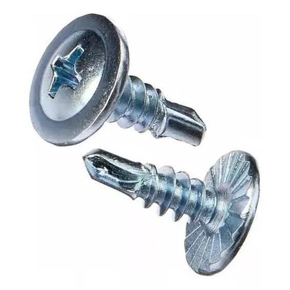 Parafuso Lentilha Brocante 4,2x13mm com Serrilha Auto Brocante para Chapas Metálicas 100un