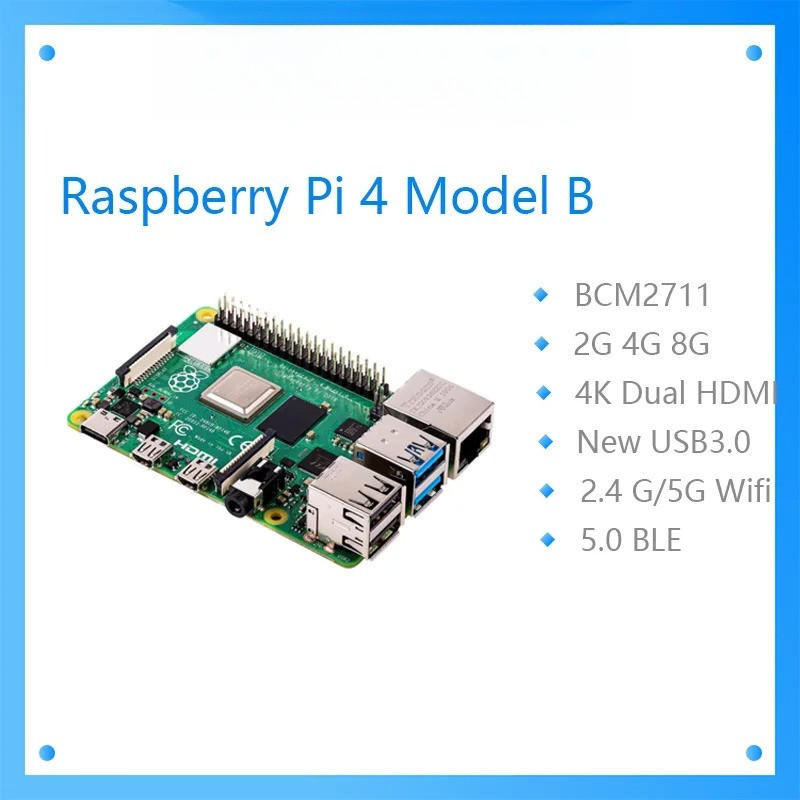 Kit De Placa De Desenvolvimento Pi 4 Modelo B Original Oficial , CPU 2G 4G 8G RAM De 4 Núcleos E 1.5 Ghz , 3x Desempenho