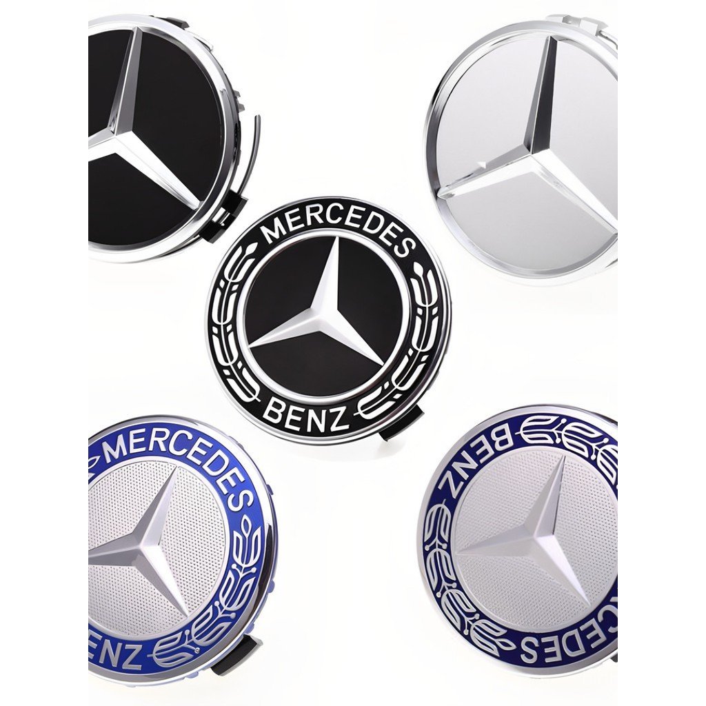 Novo logotipo original da calota da roda Mercedes-Benz E300L C260 S400 S350 ML350 GL350, logotipo do pneu, logotipo da r