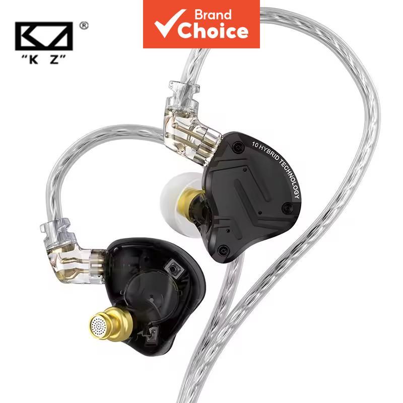 KZ ZS10 Pro Fones De Ouvido X 1DD 4BA HiFi Metal Híbrido In-Ear Esporte Cancelamento De Ruído Profundos Baixo Design Erg