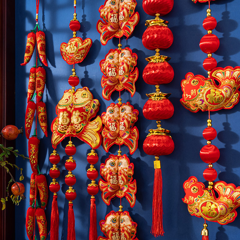 2026 Ano do Cavalo Ano Novo Ano Novo Ano Novo Chinês Decoração do Festival da Primavera Pequeno Pingente Corda de Piment