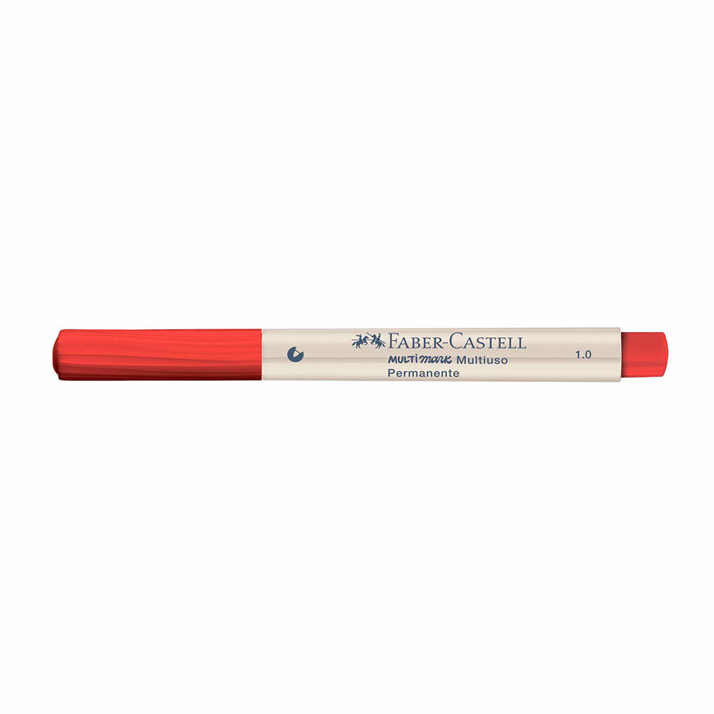 Pincel marcador multisuperfícies Multimark 1.0mm Vermelho MM/10VM703ZF Faber-Castell