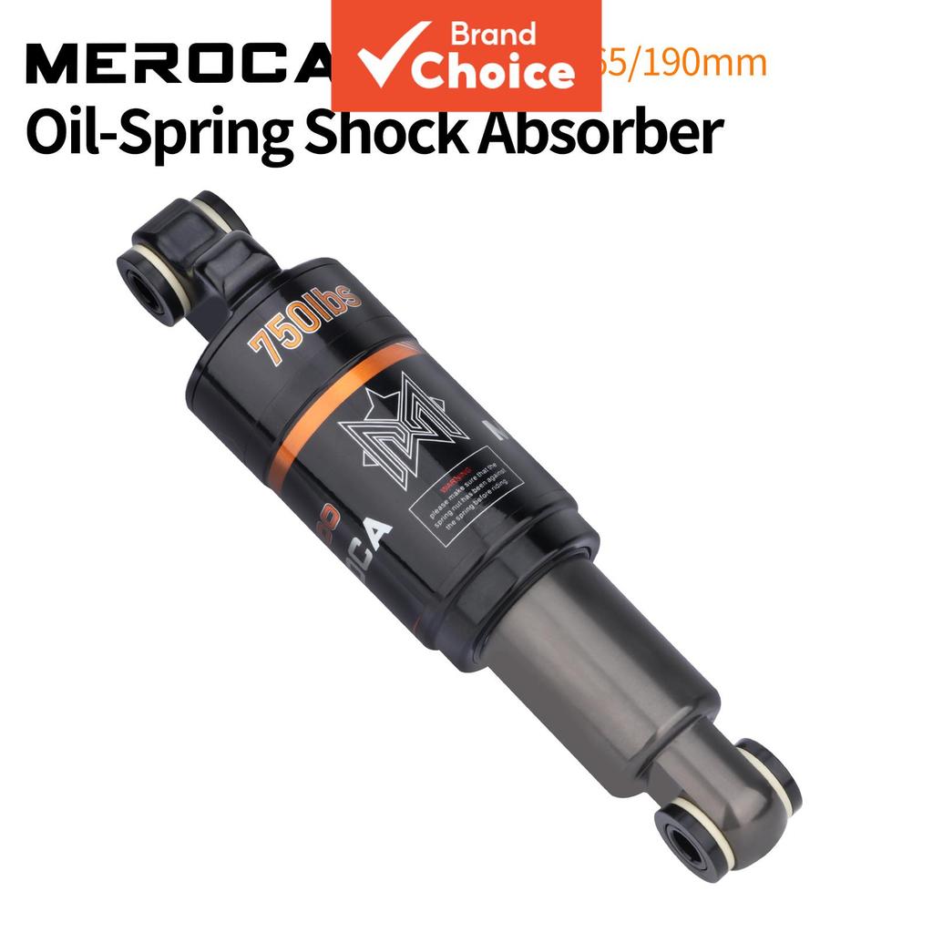MEROCA Amortecedor Hidráulico a Óleo de Mola para Bicicleta MTB e Dobrável, Suspensão Central com Curso de 125mm, 150mm,